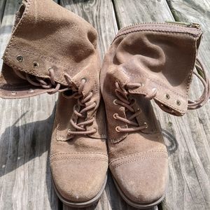 Aldo suede combat boots